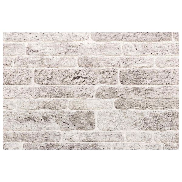 vidaXL Pannelli da parete 10 pcs Grigio chiaro e bianco 100 x 50 cm