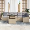 vidaXL Set Divano da Giardino con cuscino 7 pcs Beige e Grigio Chiaro