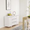 vidaXL Credenza con 3 Cassetti Bianco Lucido 120x41x75cm in Truciolato