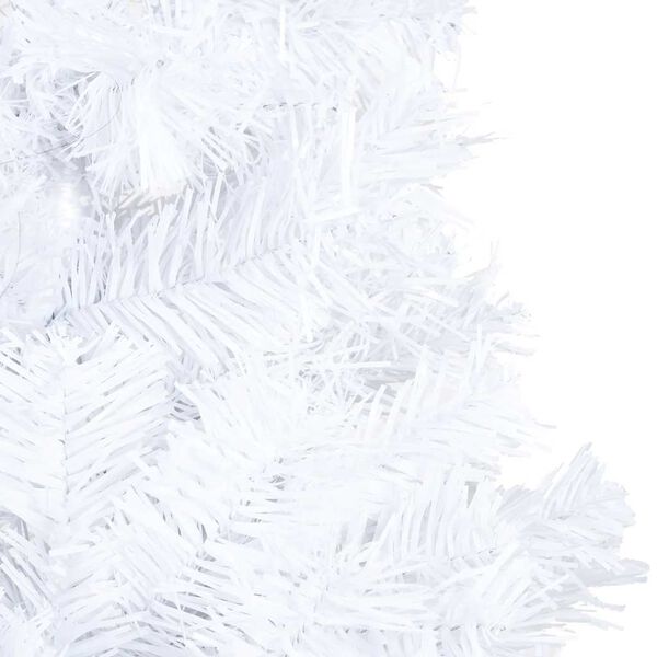 vidaXL Albero di Natale Preilluminato con Palline Bianco 120 cm PVC
