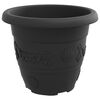 vidaXL Vaso Rotondo per Fiori 6 pcs Nero &Oslash; 26 x 21.5 cm Plastica