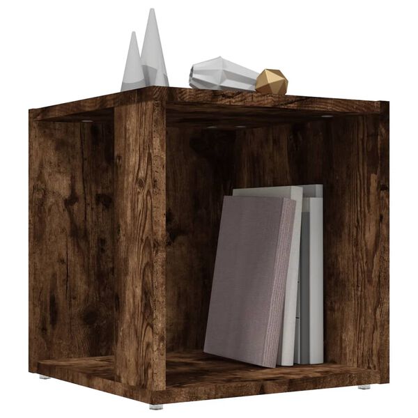 vidaXL Tavolino da Salotto Rovere Fumo 33x33x34,5 cm Legno Multistrato