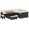 vidaXL Set Divano da Giardino 12 pz Nero polyrattan
