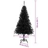vidaXL Albero di Natale con 150 LED con supporto Nero 150 cm PVC