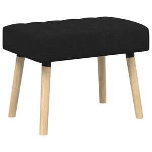 vidaXL Panchina trapuntata a canale Nero 60 x 40 x 45 cm Tessuto