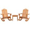 vidaXL Set Salotto da Giardino Adirondack 3pz Legno Massello di Acacia