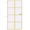 vidaXL Porta Interni Sottile Oro 102,5x201,5 Vetro Temperato Alluminio