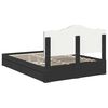 vidaXL Letto con Contenitore Nero 140 x 190 cm Legno multistrato