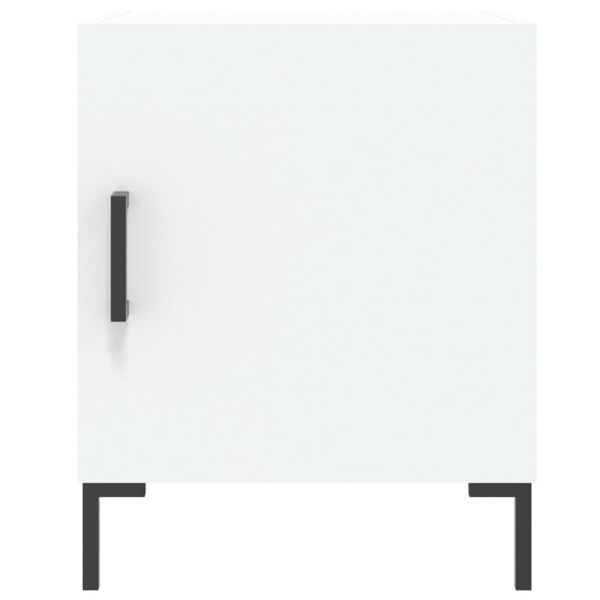 vidaXL Comodino Bianco 40x40x50 cm in Legno Multistrato