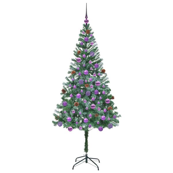 vidaXL Albero di Natale artificiale Verde 180 cm PVC e Acciaio