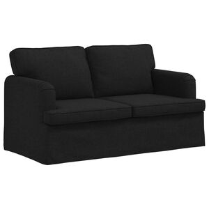 vidaXL Divano Nero 144 x 80 x 85 cm Tessuto
