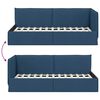 vidaXL Cornice del letto ad angolo Blu 90 x 200 cm Tessuto