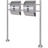 vidaXL Casetta della Posta Doppia con Supporto in Acciaio Inox
