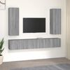 vidaXL Set di Mobili Porta TV 5 pz Grigio Sonoma in Legno Multistrato