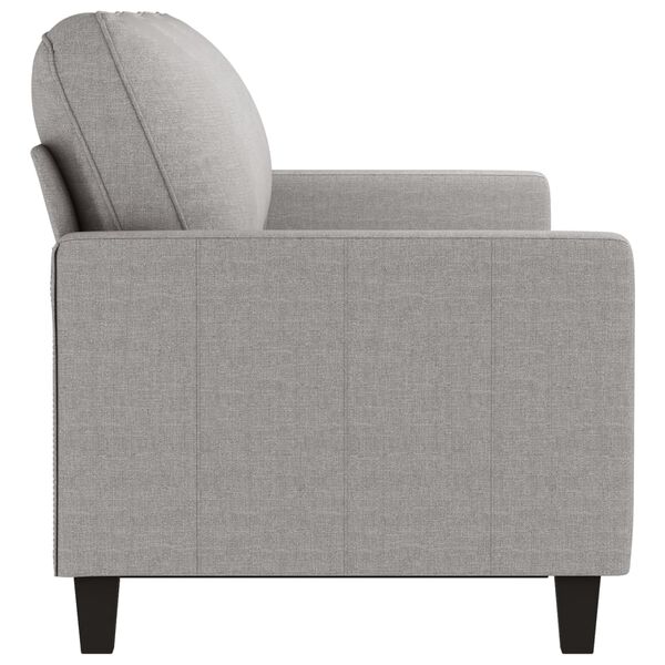 vidaXL Divano a 3 Posti Grigio Chiaro 180 cm in Tessuto