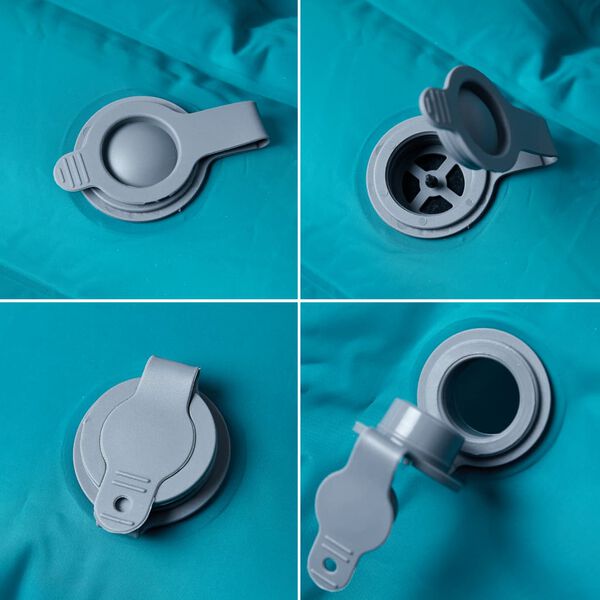 vidaXL Materasso da Campeggio Autogonfiabile con Cuscini 2 Persone Blu