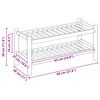 vidaXL Scarpiera con lo scaffale Naturale 68 x 28 x 30 cm Bamb&ugrave;
