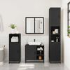 vidaXL Set Mobili da Bagno 3 pz Nero in Legno Multistrato