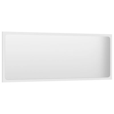 vidaXL Specchio da Bagno Bianco 100x1,5x37 cm in Truciolato