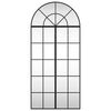 vidaXL Specchio da Parete Nero 60x130 cm Arco in Ferro