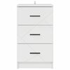 vidaXL Armadio da Notte con cassetto Bianco lucido 38 x 38 x 66 cm