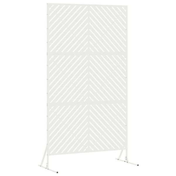 vidaXL Schermo per Privacy Bianco 100 x 50 x 180 cm Acciaio