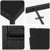 vidaXL Set da Pranzo per Giardino con cuscino 9 pcs Nero polyrattan