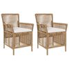 vidaXL Sedia da esterno 2 pz Beige e Crema polyrattan