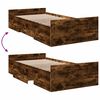 vidaXL Giroletto con Cassetti Rovere Fumo 90x200 cm Legno Multistrato