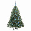 vidaXL Albero di Natale artificiale con 150 LED Verde 150 cm PE e PVC