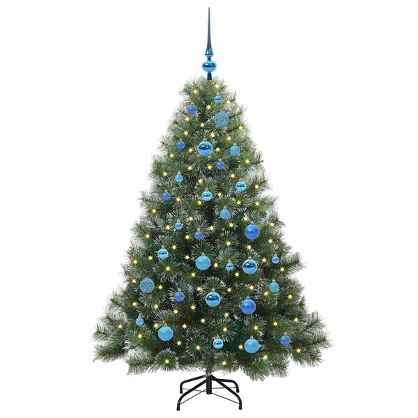 vidaXL Albero di Natale artificiale con 150 LED Verde 150 cm PE e PVC