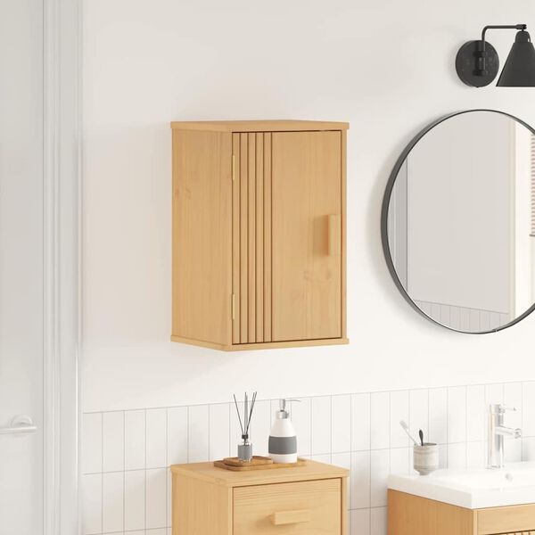 vidaXL Mobile da Bagno con lo scaffale Olden Marrone 35 x 30 x 55 cm