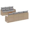 vidaXL Set Divano da Giardino 8 pz Beige e Grigio Chiaro polyrattan