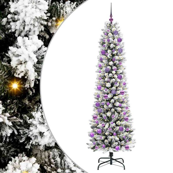 vidaXL Albero di Natale artificiale con 300 LED Bianco 240 cm