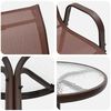 vidaXL Set Bistro da Giardino 3 pcs Marrone Acciaio