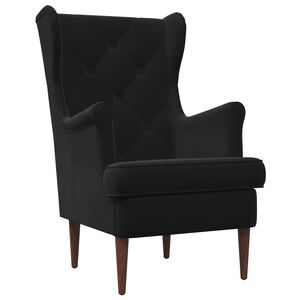 vidaXL Poltrona Nero Velluto