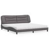 vidaXL Letto con Materasso Hvar Grigio 200x200 cm in Similpelle