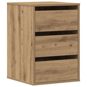 vidaXL Cassettiera Angolare Rovere Artigianale 40x41x58cm Multistrato