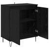 vidaXL Credenza Rovere Nero 60 x 35 x 70 cm Legno multistrato