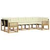 vidaXL Set di divani da esterno 7 pz Bianco e Crema