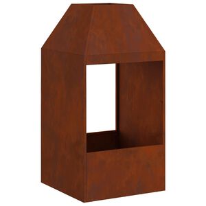 vidaXL Focolare Marrone 50 x 50 x 100 cm