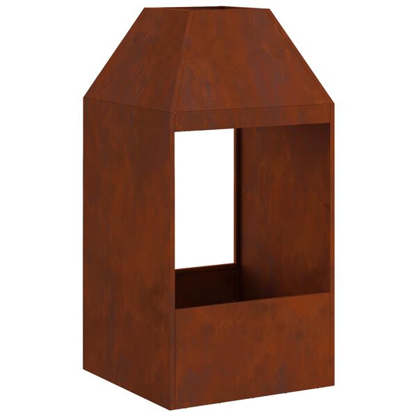 vidaXL Focolare Marrone 50 x 50 x 100 cm