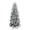 vidaXL Albero di Natale Artificiale con 300 LED e Neve Floccata 240 cm