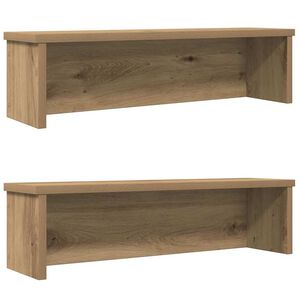 vidaXL Scaffali da Cucina Impilabili 2pz Rovere Artigianale 50x15x16cm
