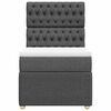 vidaXL Giroletto a Molle con Materasso Grigio Scuro 90x200 cm Tessuto