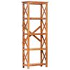 vidaXL Libreria 60x30x160 cm Legno Massello Acacia Finitura Ambra