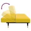 vidaXL Divano Letto 2 Posti con Sgabello Giallo in Velluto