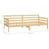 vidaXL Divano Letto con Materasso 90x200 cm Legno Massello di Pino