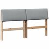 vidaXL Testiera imbottita Grigio chiaro 140 cm Pino massello