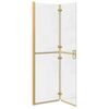 vidaXL Parete doccia Walk-in Oro e trasparente 110 x 190 cm